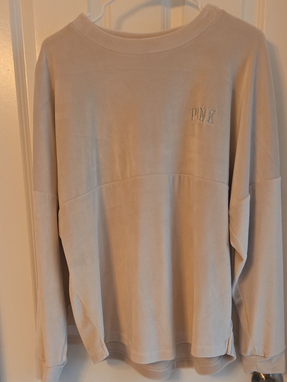 PINK Victoria's Secret Crewneck Sweater in Light Beige